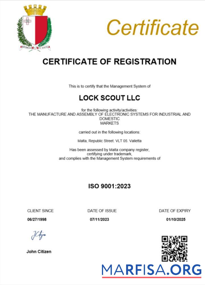 Downloadable Malta business registration certificate Word and PDF template